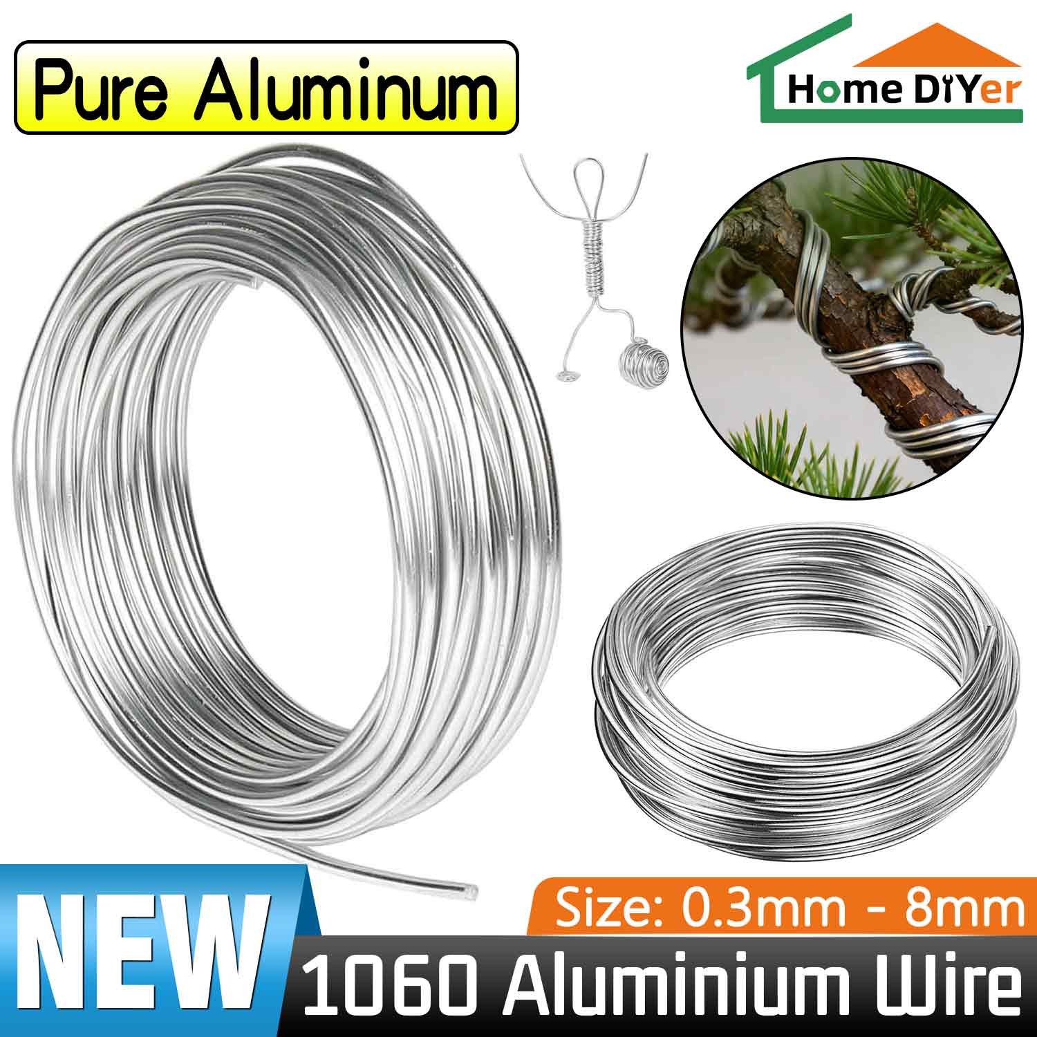 Pure Aluminium Wire 0.3-10mm Bonsai Wire For Florist Floral Jewelry Making Craft
