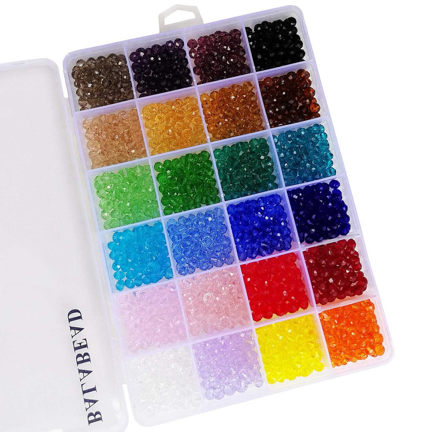 6mm Briolette Glass Beads Faceted Rondelle Crystal Beads, DIY Craft Beads for…