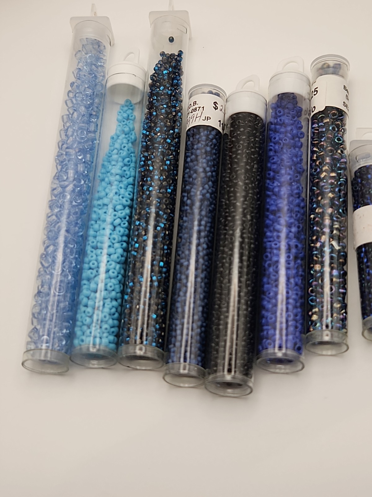 Lot of 29 Assorted Sizes Glass Seed Bead Tubes Jewelry Making Craft Beads Mixed