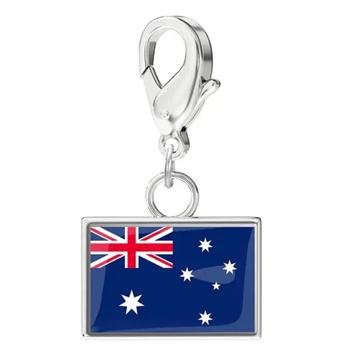 Stainless Steel DIY accessories Custom 6.6mm*10mm National Country Flags Charms