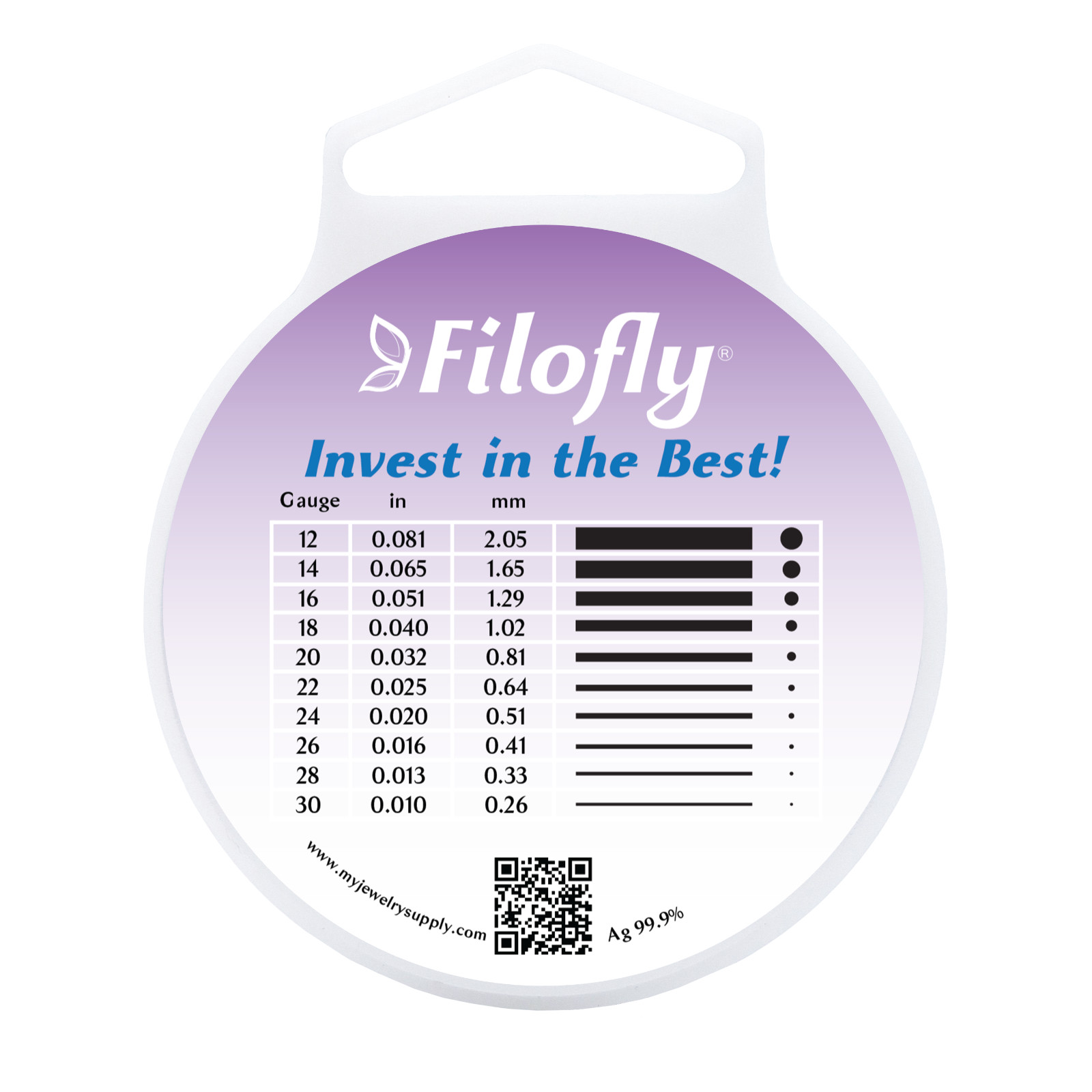 Filofly, 999 Fine Silver Wire, Dead Soft, Round