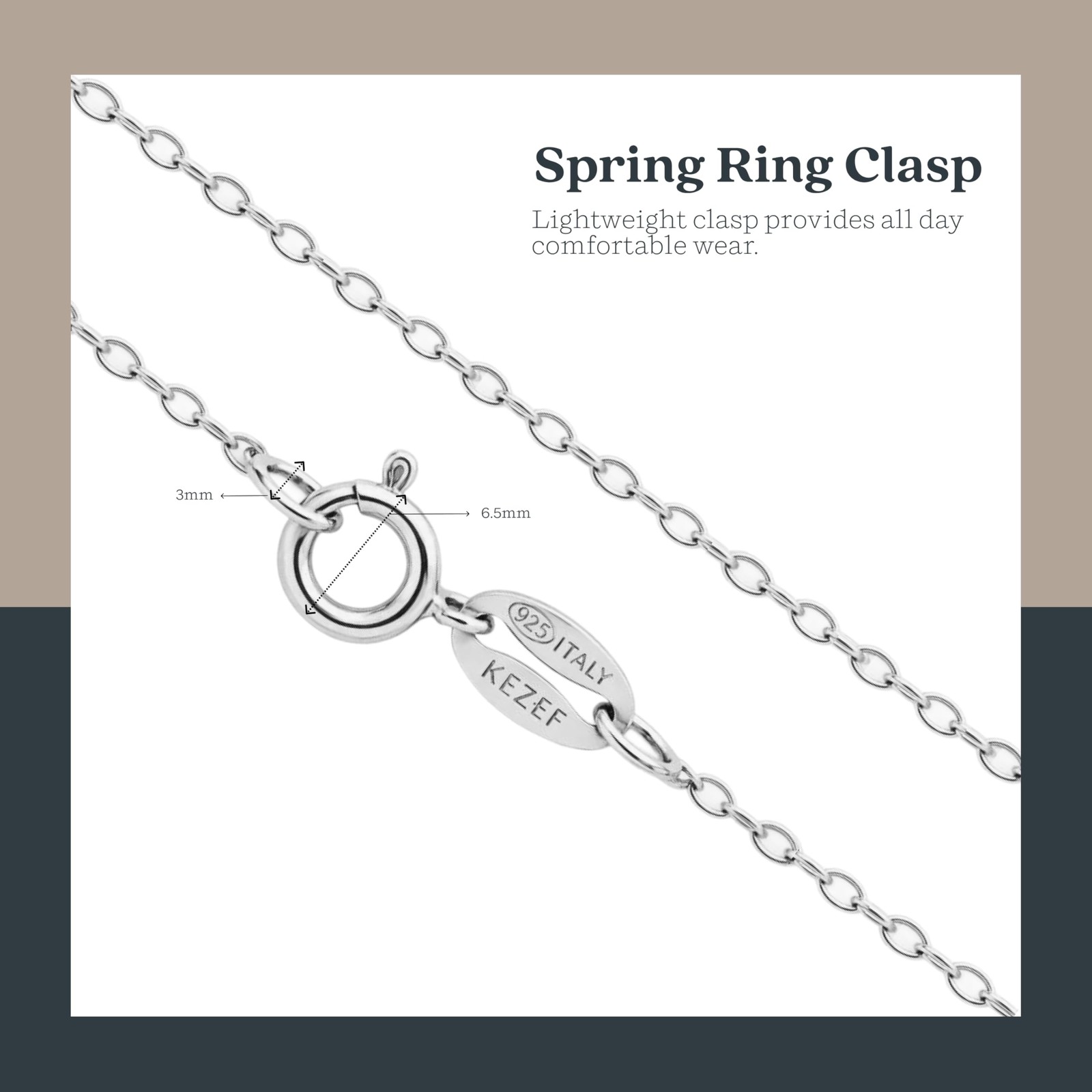 Kezef 1mm 925 Sterling Silver Necklace for Women | 16-36 inch long Silver, 18k G