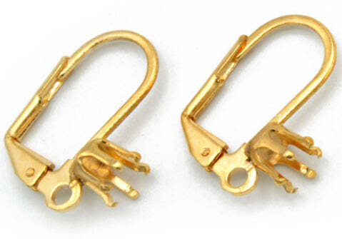 Gold Filled EP Leverback/leaf/Huggie/Bead setting Earring Hook Dangling findings
