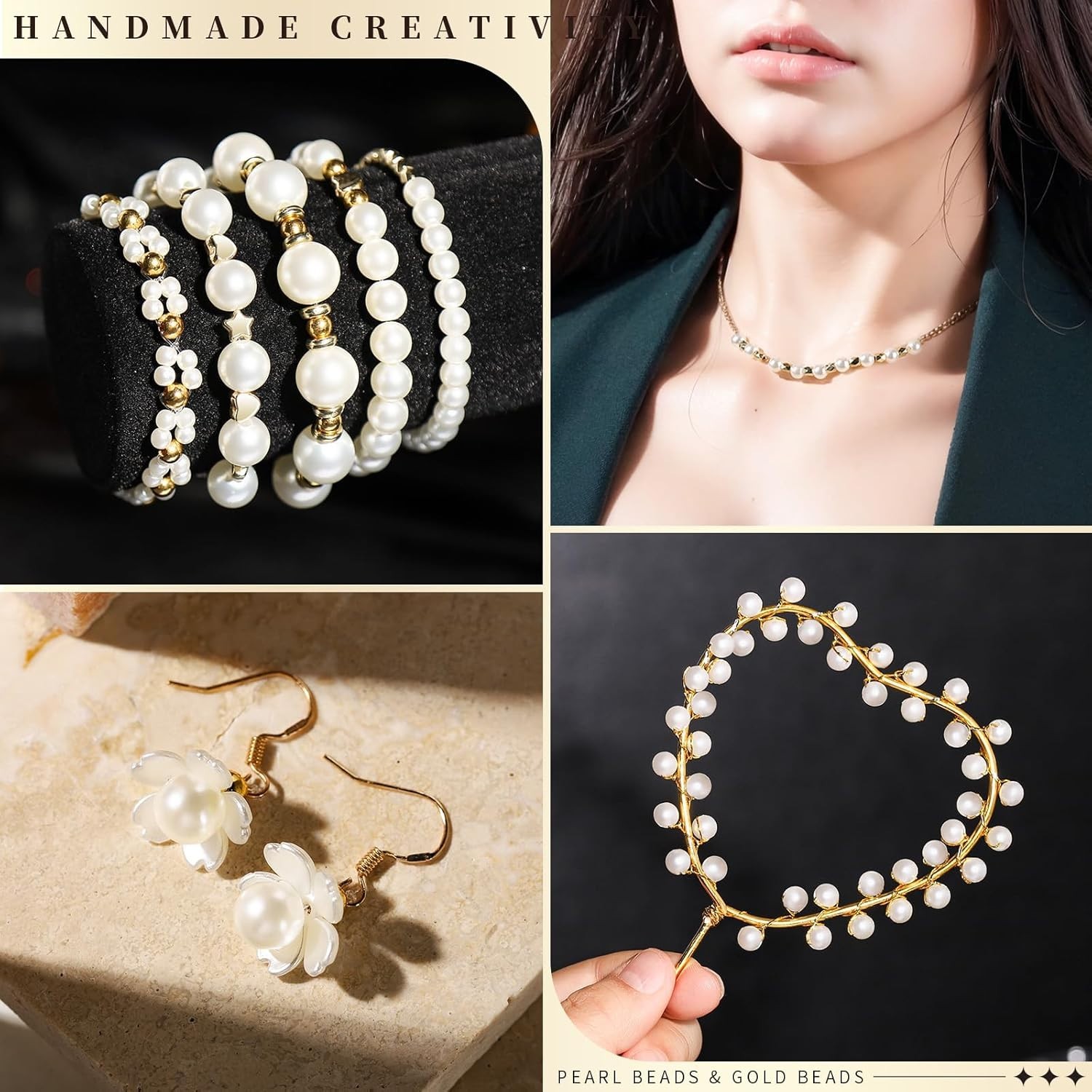 Pearl Beads for Bracelets, 720PCS Bracelet Making Kit for Adult, Bracelet Bea…