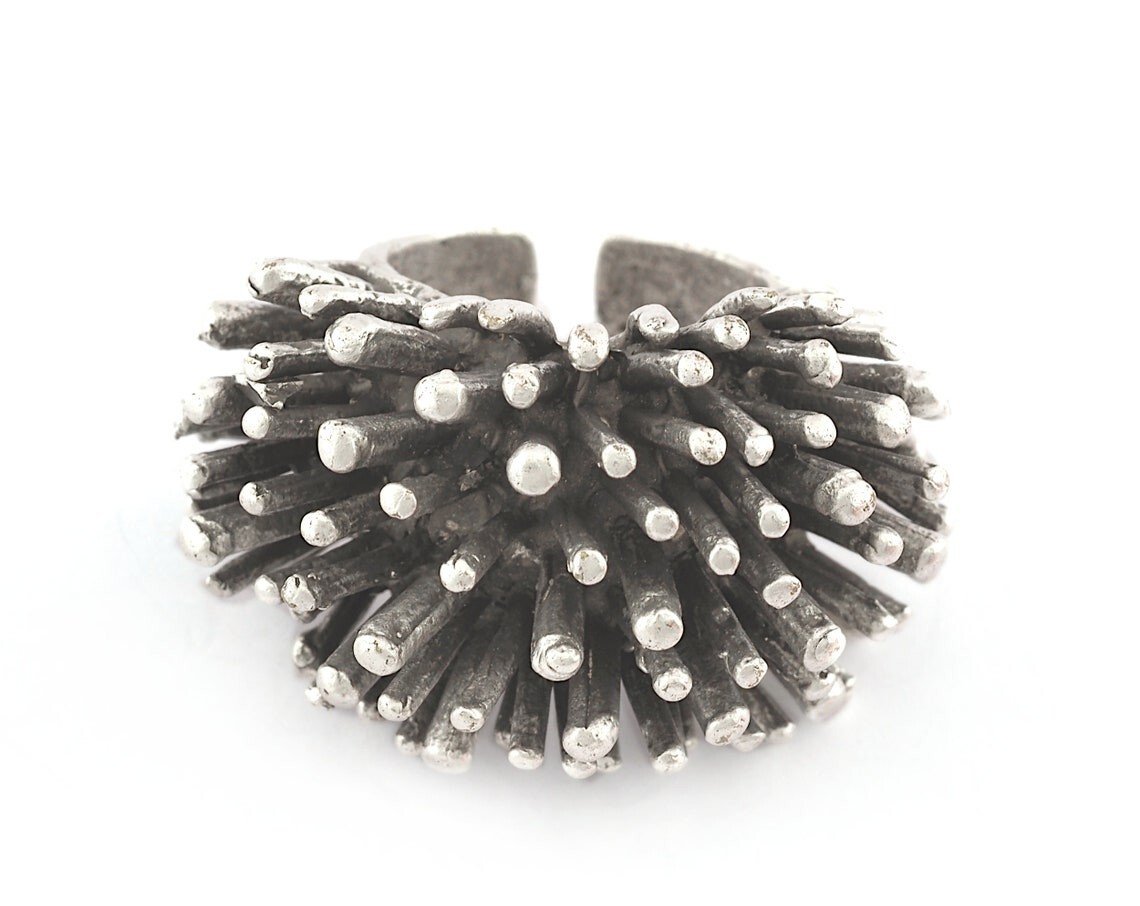 Beams Ring Adjustable Antique silver plated brass (18mm 8US inner size) 5232