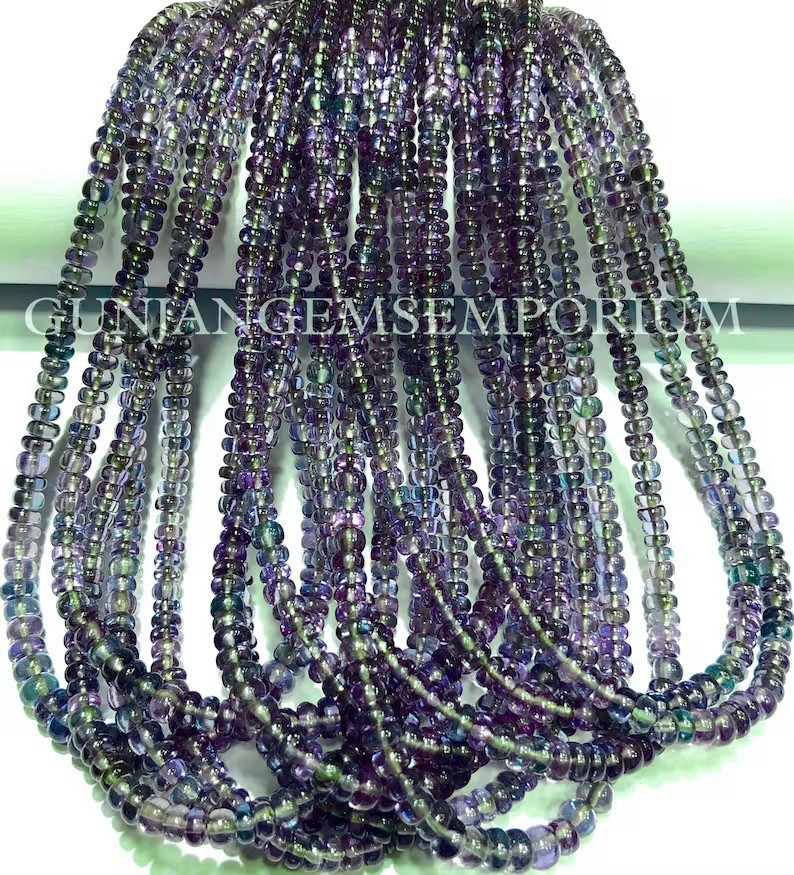 Alexandrite Smooth Rondelle Beads Alexandrite Gemstone Beads ColorChanging Beads