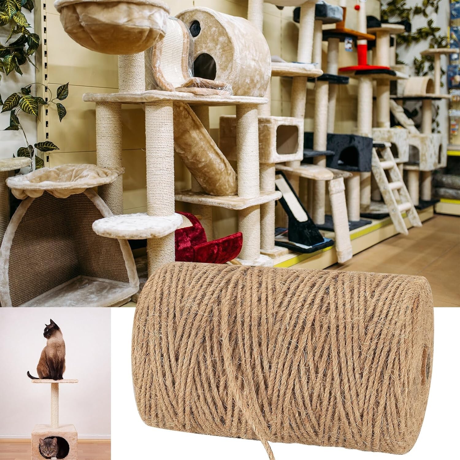3mm Jute Rope, 656 Feet/200 m Jute Twine, Natural Hemp Rope, Heavy DutyJute …