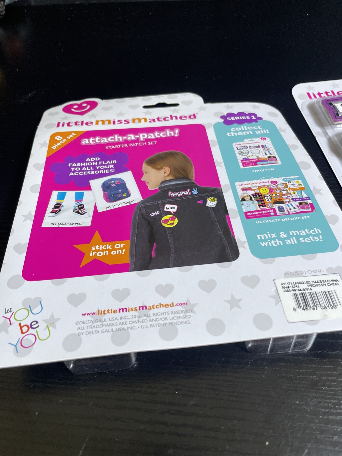 LittleMissMatched Attach-A-Patch Series 1 Foodie Emoji Starter Set Lot Of 2