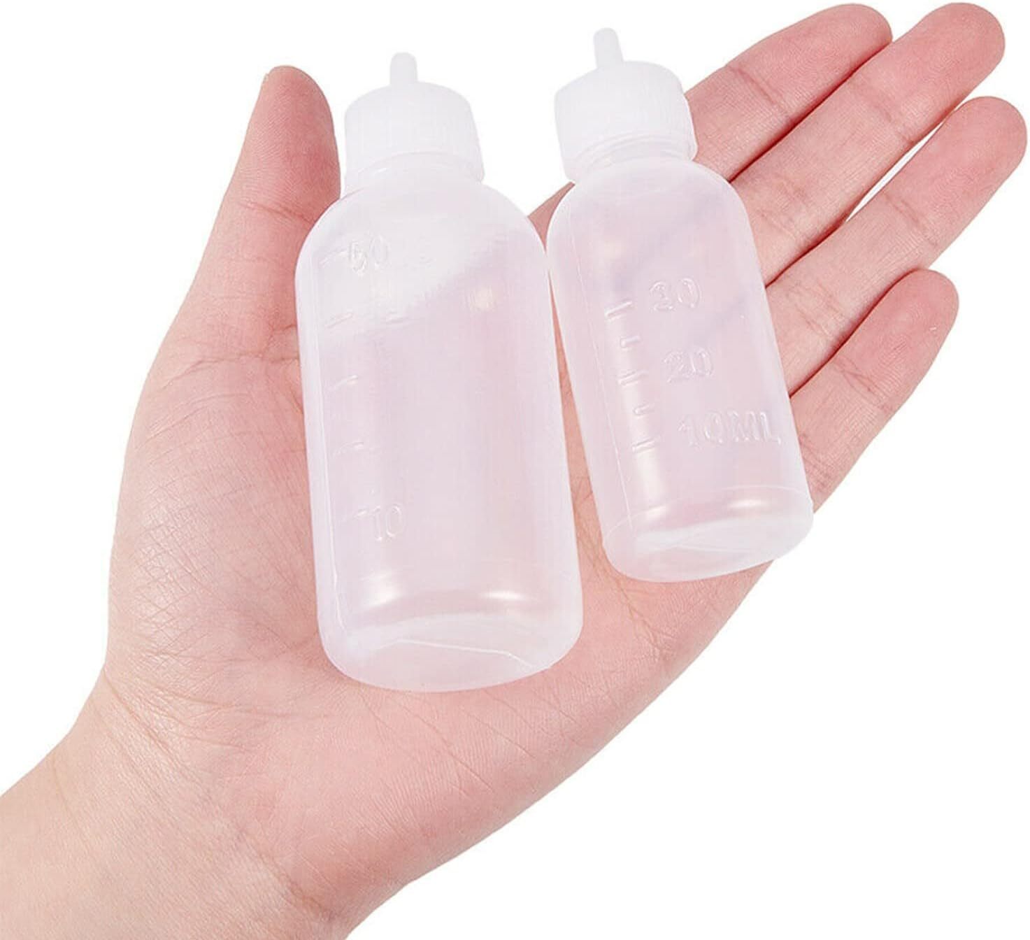 10/20xNeedle Tip Bottles Set 30/50ml Squeeze Plastic Bottles Oil Liquid Glue Ink