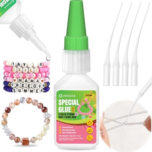 Bracelet Jewelry Glue for Elastic String, 20g 20 Grams * 1 Pack Bracelet Glue