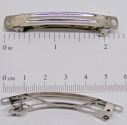 Hair BARRETTES Clips 2″  50mm French Style Nickel Silver Metal Blanks 10 to 100