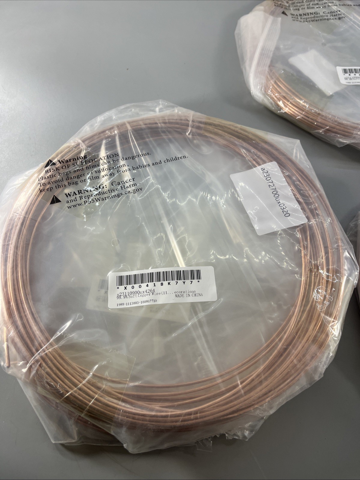 99.9% Soft Copper Wire, 28 Gauge 13FT Pure Copper Wire [0.3mm, 15M] Lot Of 10