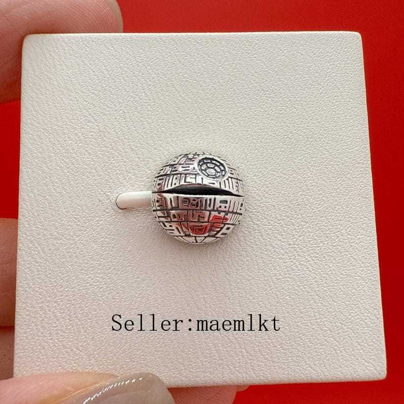 New 925 Sterling Silver Death Star Clip Charm,Charm for bracelet 799153C00