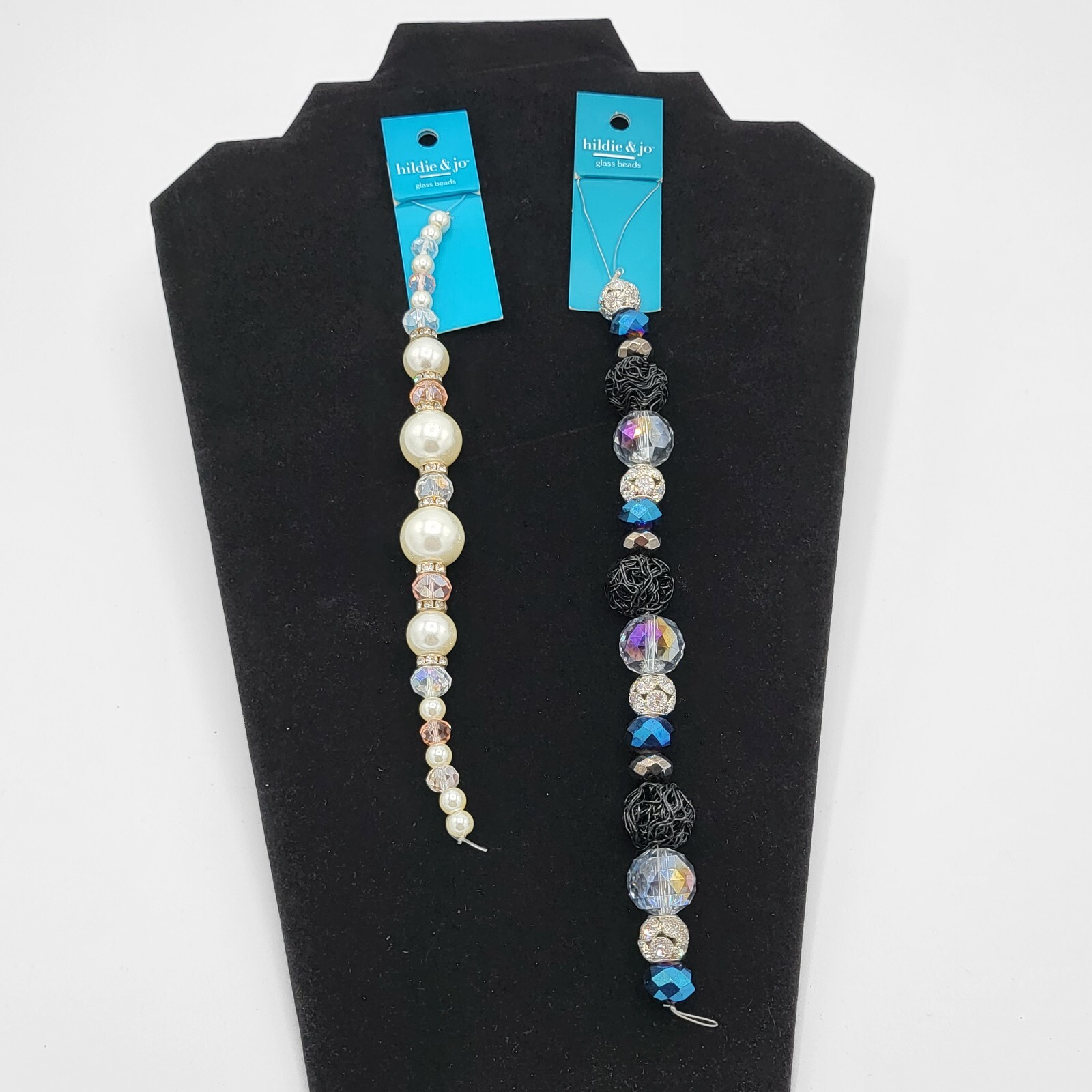 Hildie & Jo Beads Some Metal Lined Faux Pearl Oil Slick Glass