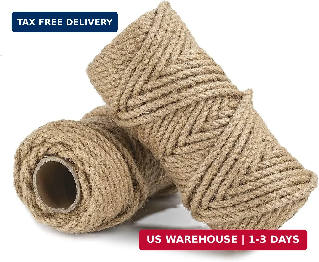 100 Feet 5Mm Jute Twine, Heavy Duty Jute Rope, Natural Hemp Rope for DIY Arts Cr