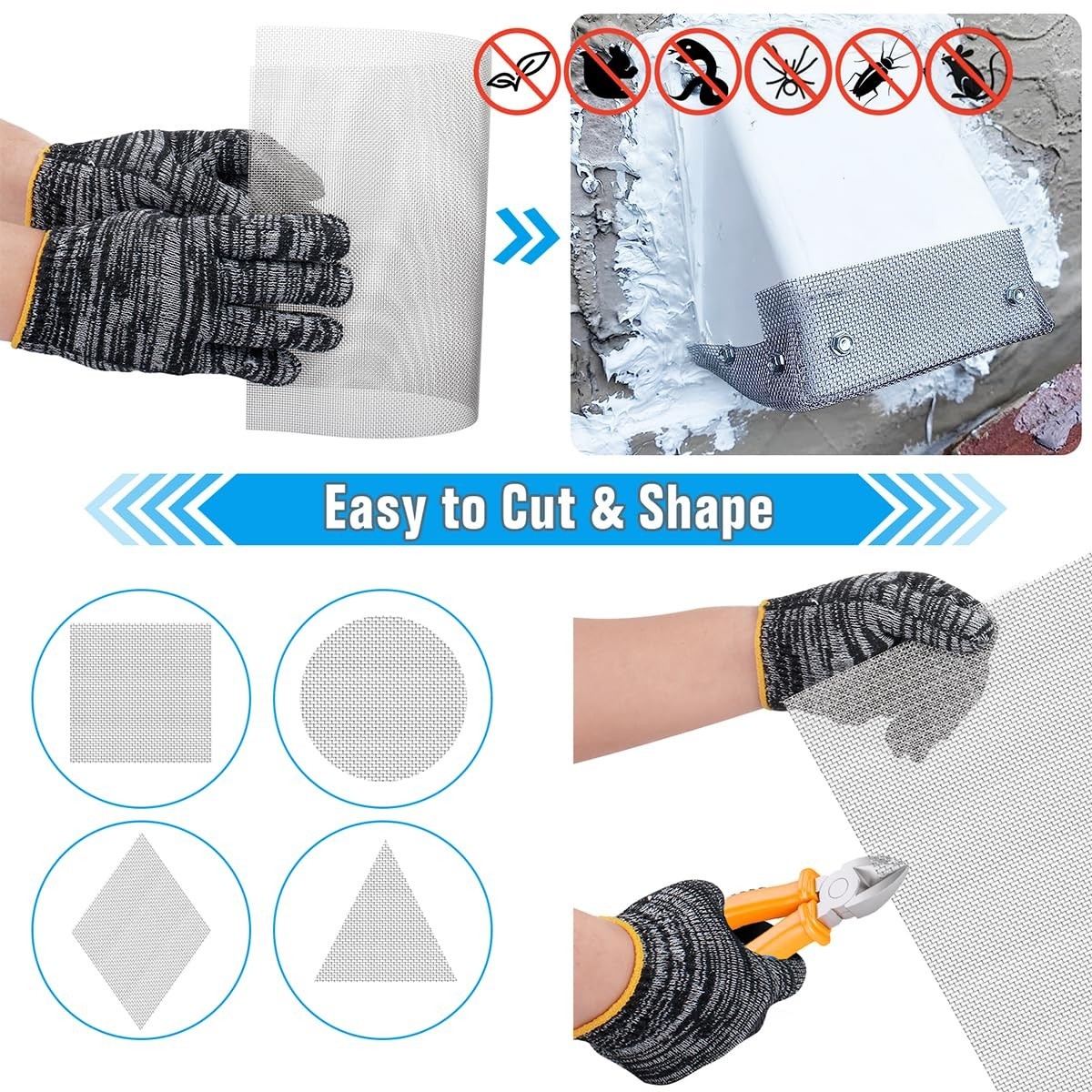 Heat & Rust-Resistant Stainless Steel Mesh 4PACK – 11.8″x8.2″ Multi-Use Solution