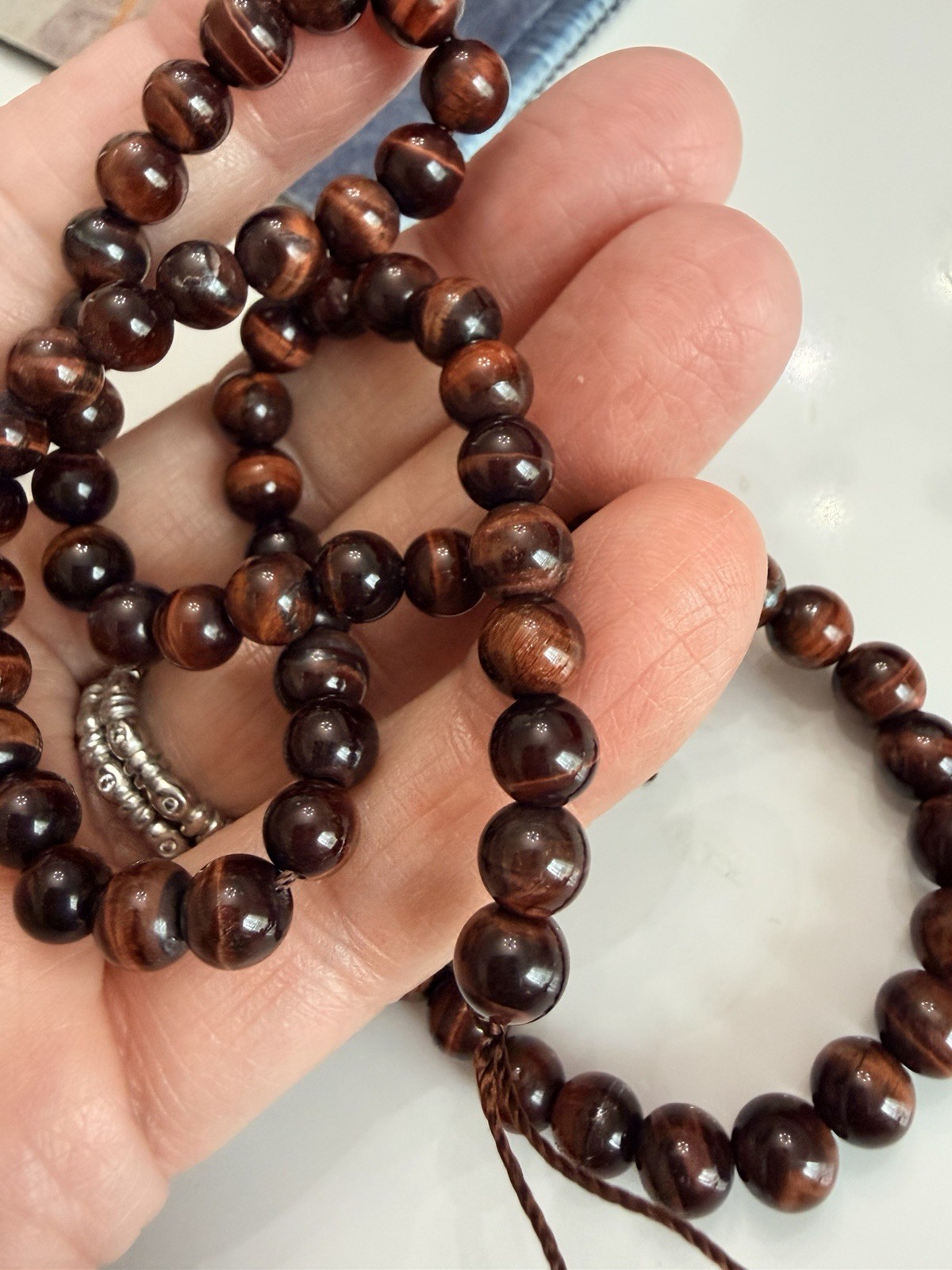 6mm Red Tiger’s Eye Gemstone Round Beads Jewelry Making Stone Beads