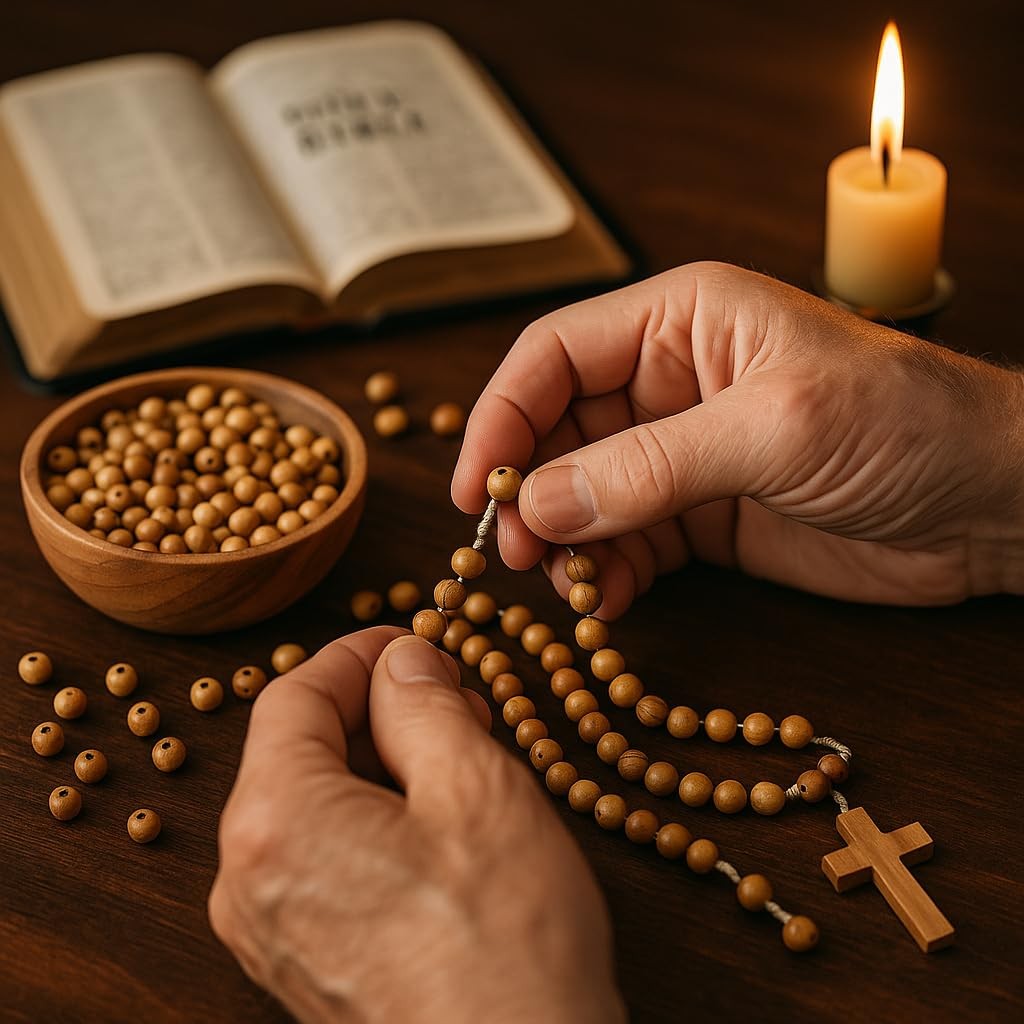 Holy Land Olivewood 6Mm Rosary Beads For 1000 Beads Zuluf Certificate Beading