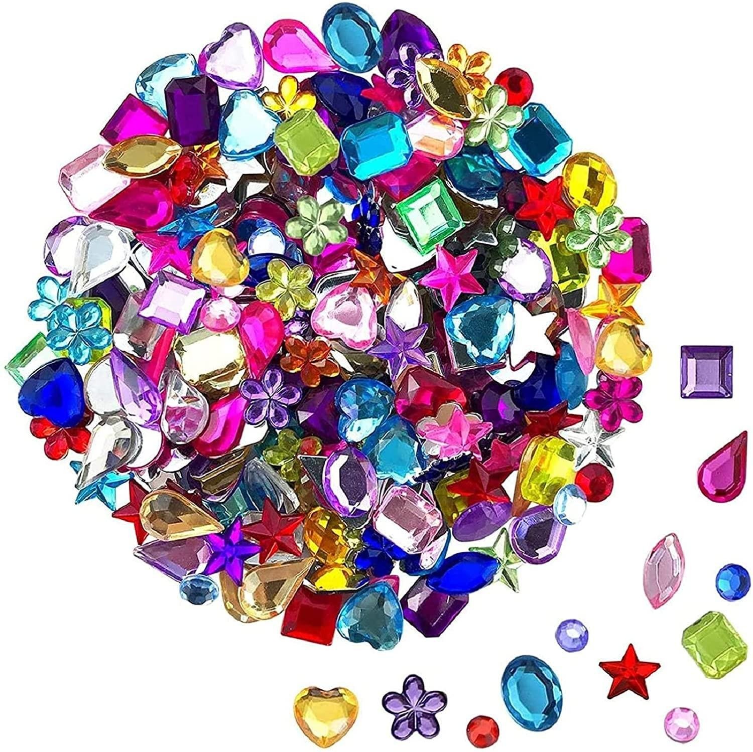 600pcs Gems Jewels for Crafts, Acrylic Flatback Rhinestones
