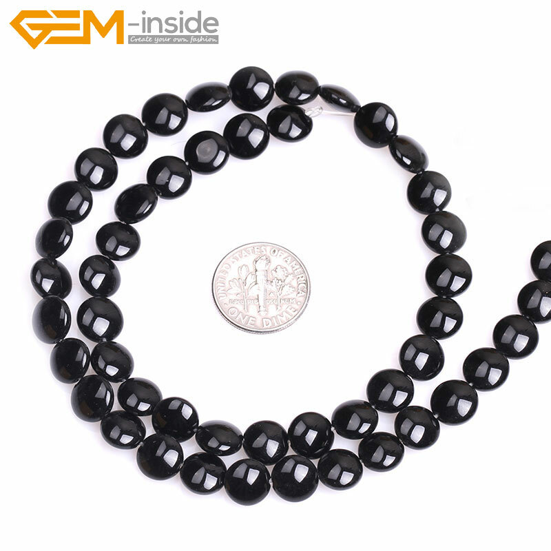 Natural Coin Assorted Stone Beads For Jewelry Making 15″ Size Select 8mm-35mm