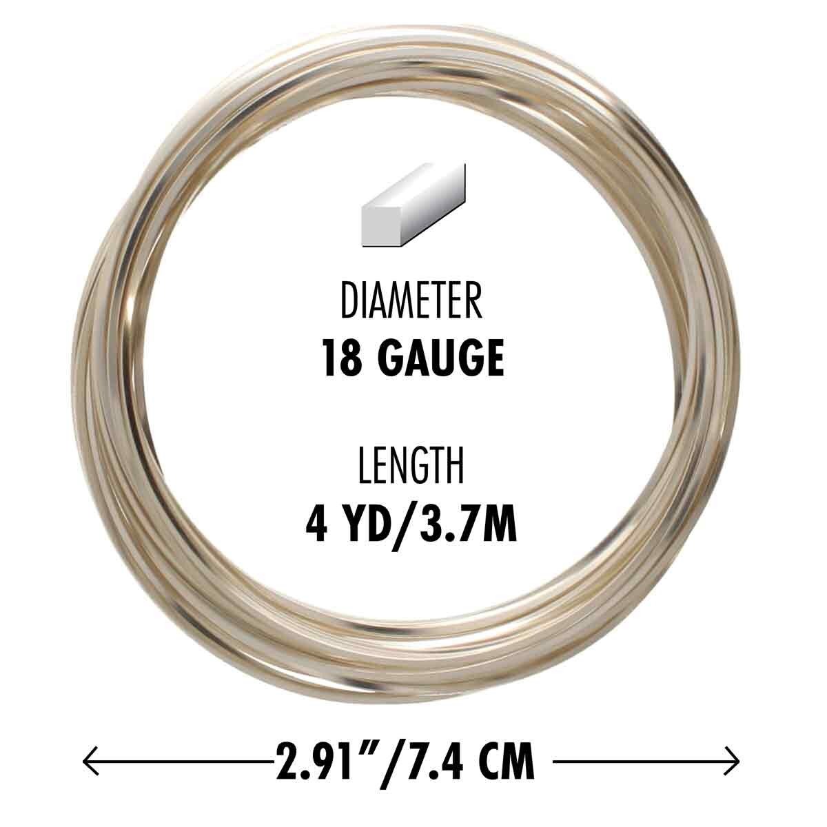 Beadsmith SQUARE Silver Plated Non-Tarnish 18 Gauge, 21 Gauge Square Craft Wire