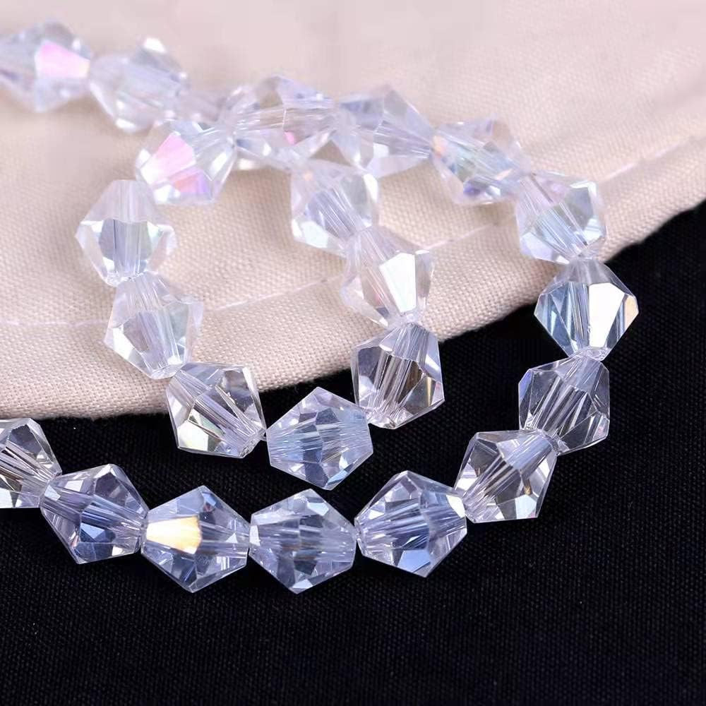 1700Pcs Bicone Crystal Beads 2Mm 3Mm 4Mm 5Mm 6Mm Crystal Glass Bulk Faceted Bead