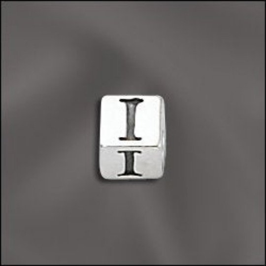Sterling Silver Letter Beads, 4.5mm Alphabet Blocks, 3mm hole, 925 Sterling Silv