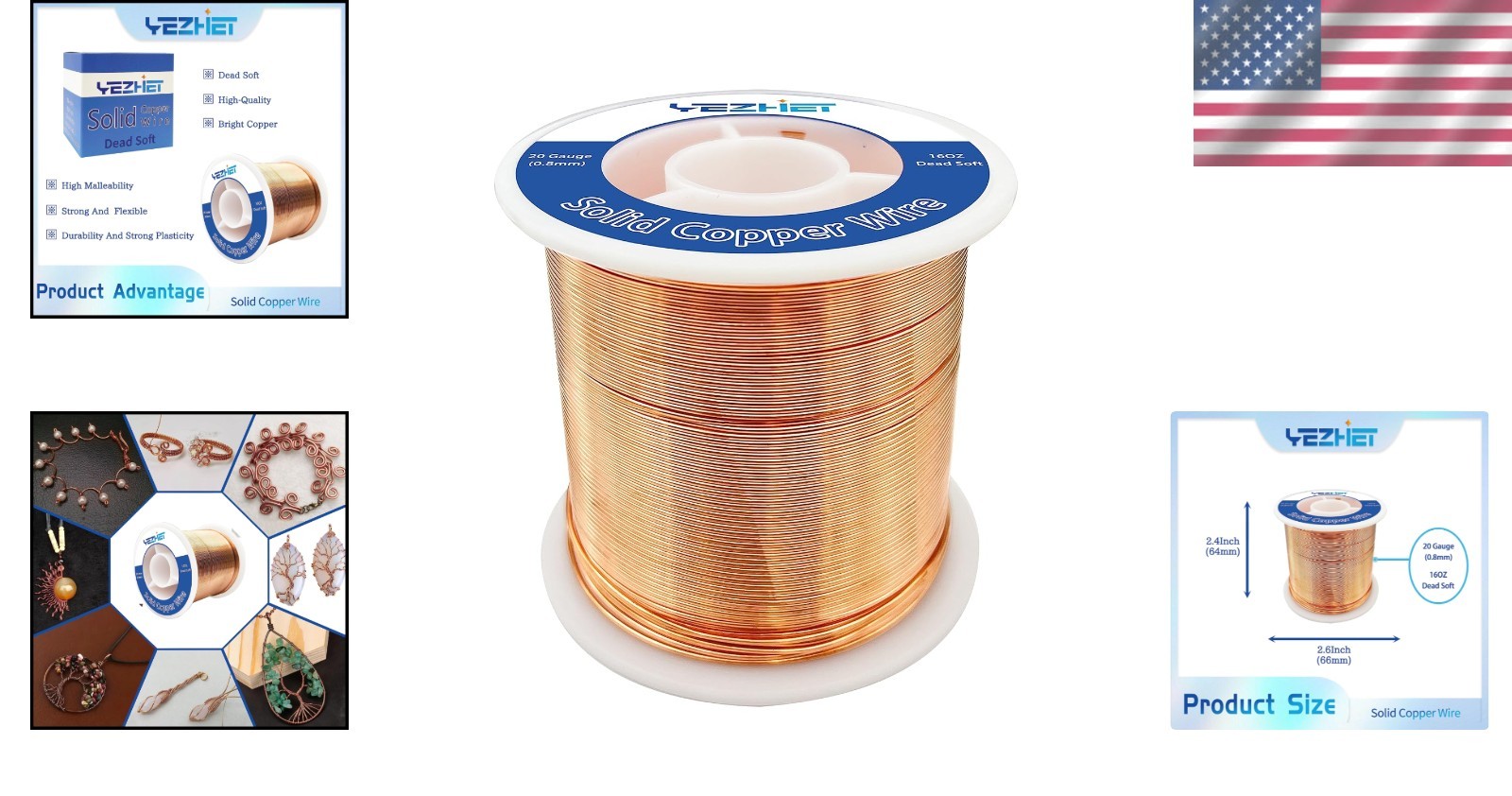 20 Gauge Copper Wire Spool 330Ft Craft Jewelry Making