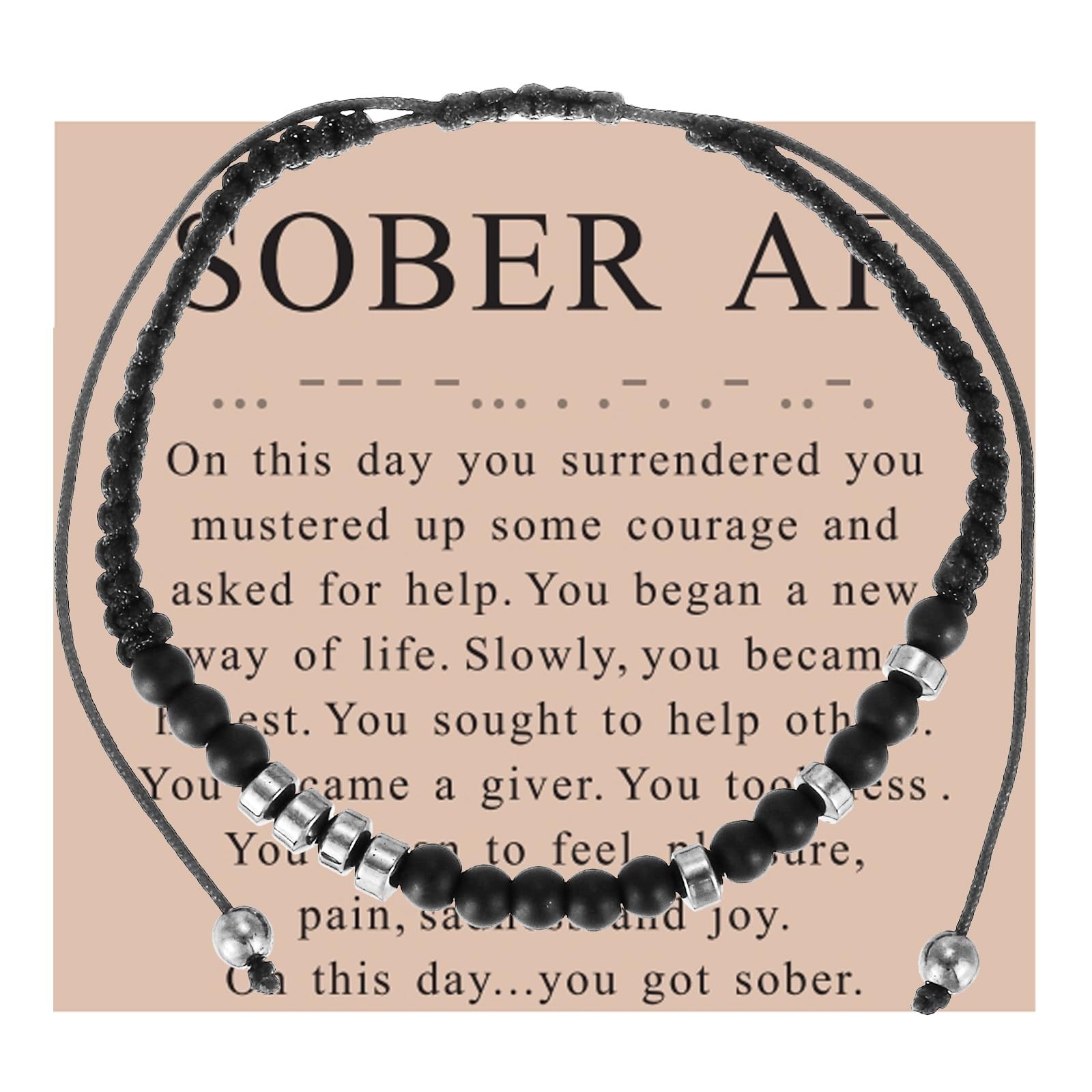 Sober Gifts for Women Bracelet Mom Stay Sober Aa Recovery 1 Year Sober Gift