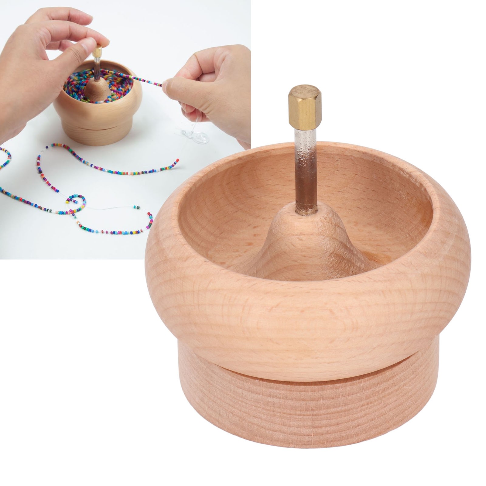 Wooden Bead Spinner For Quick Beading For DIY Lovers Easy To Use