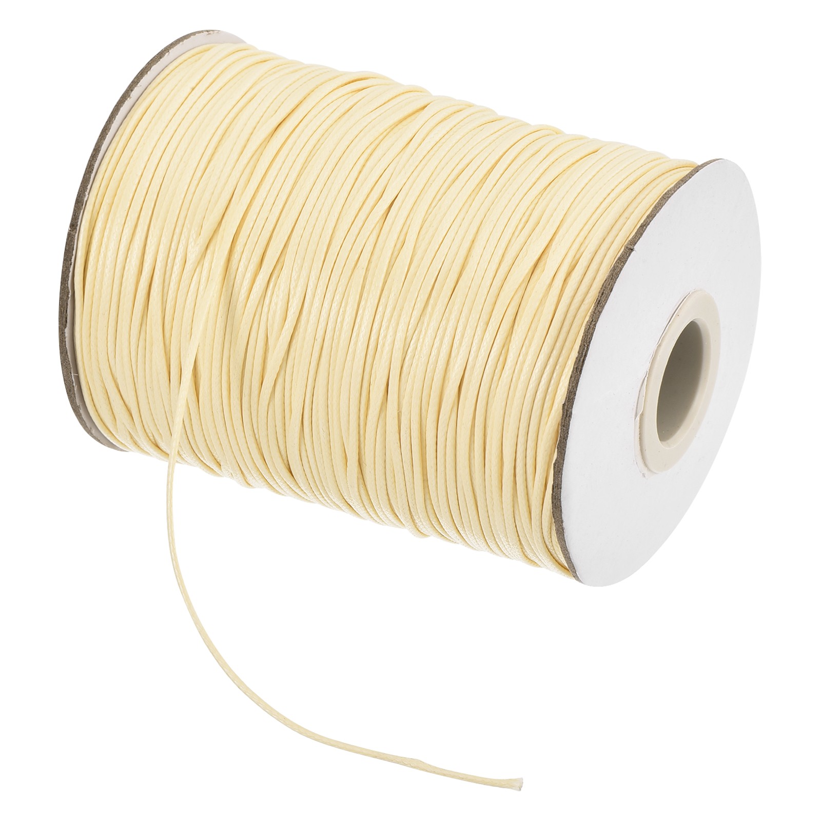 Beige 1mm Waxed Cord 175 Yard Wax Bead Thread String for Jewelry Making