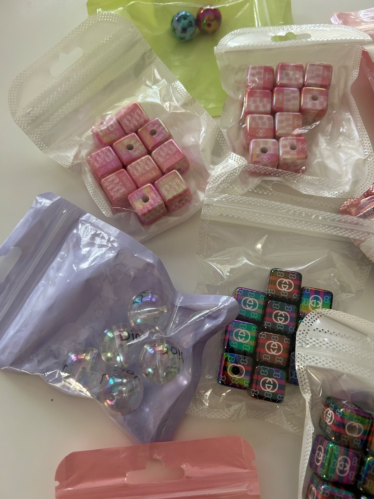 Lot Of 150+ Pieces Mix For Beadable Pens Grab Bag DESIGNER Theme