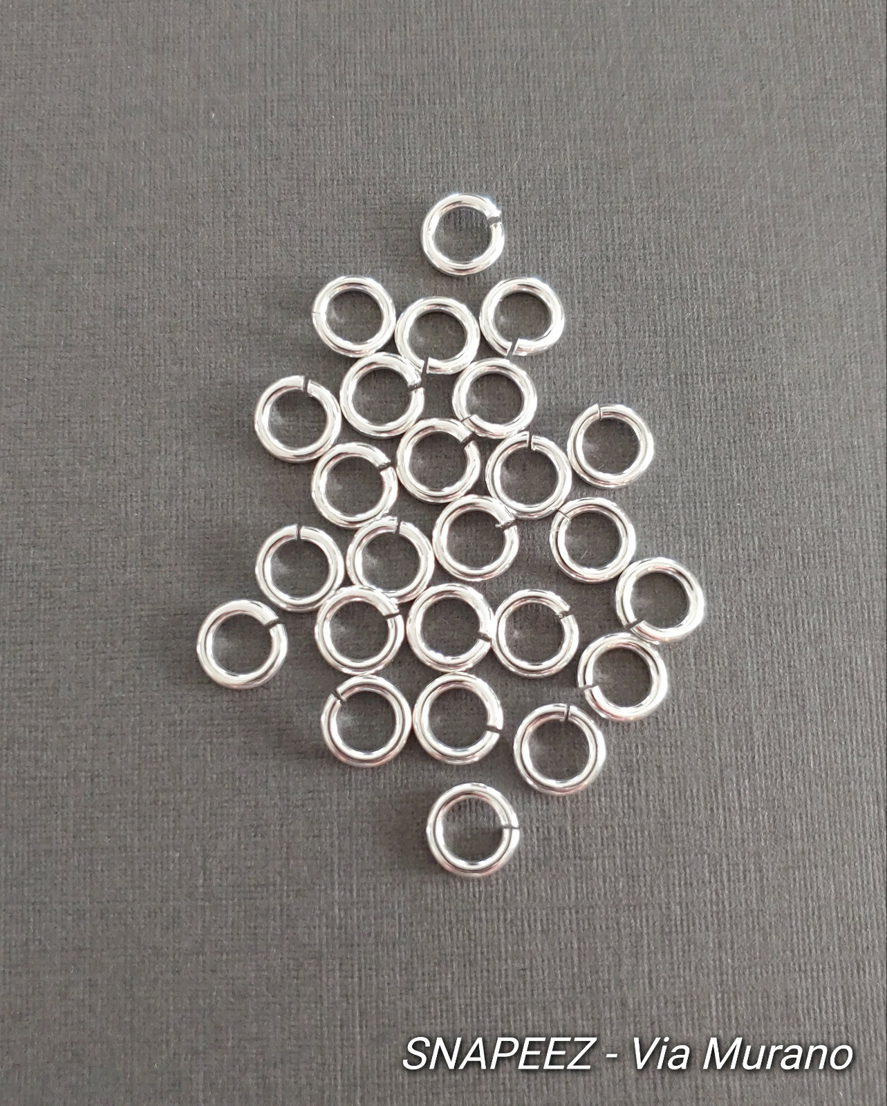 SNAPEEZ® II ULTRAPLATE® 99.9% Shiny Silver Jump Ring 7mm. 25 Piece. Made in USA.