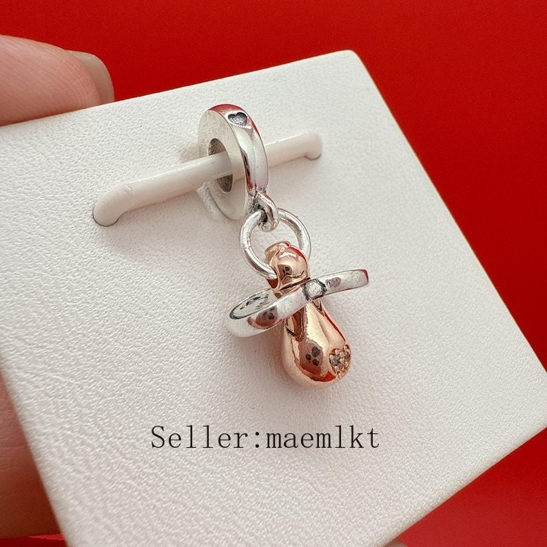 New 925 Sterling Silver Baby Pacifier Dangle Charm ,Charm for bracelet 781490C01