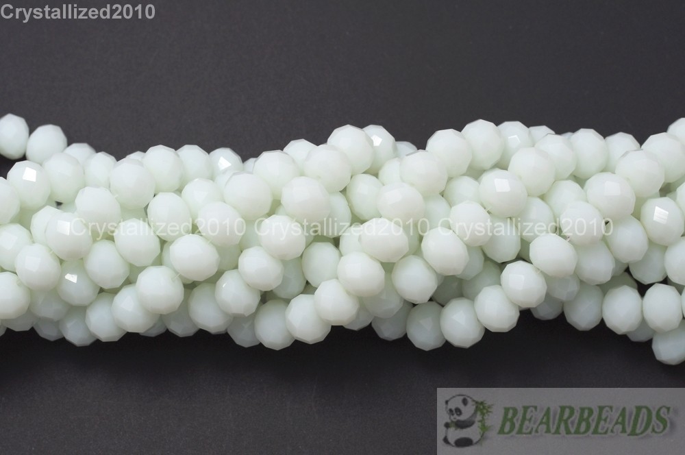 Wholesale 200Pcs Faceted Rondelle Top Quality Czech Crystal Opaque Spacer Beads