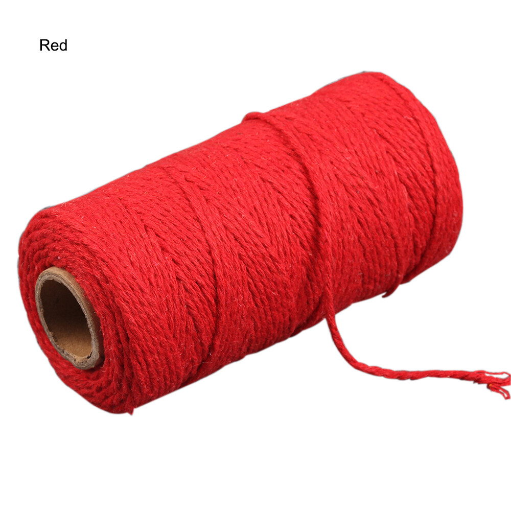 100m(328 Feet) of 2mm Cord for Crafts, Colour Cotton String for Gift Wrapping