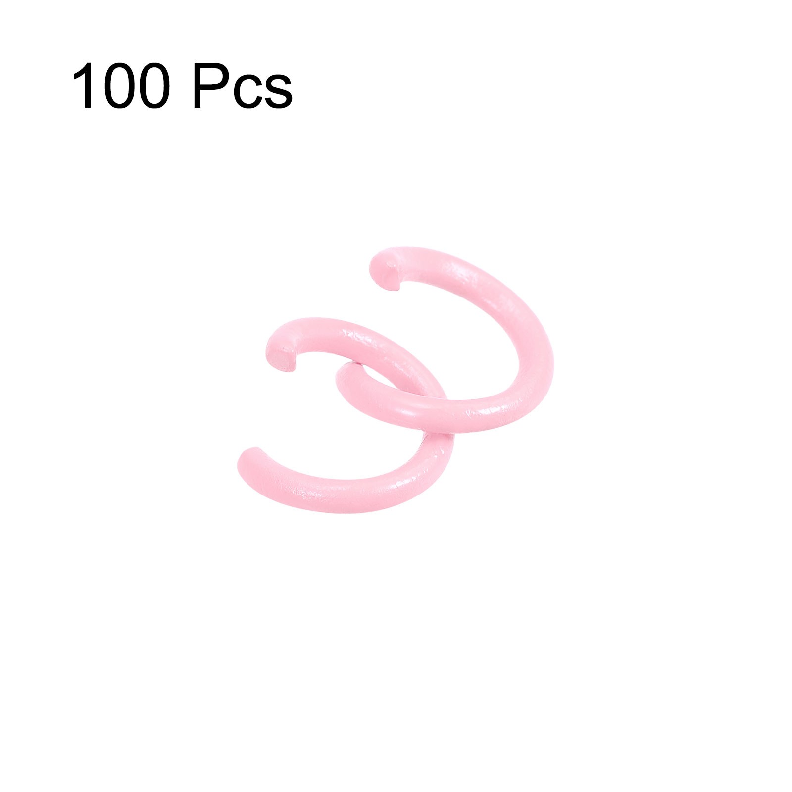 Open Jump Rings 8mm Colorful O Ring Connectors Light Pink 100Pcs