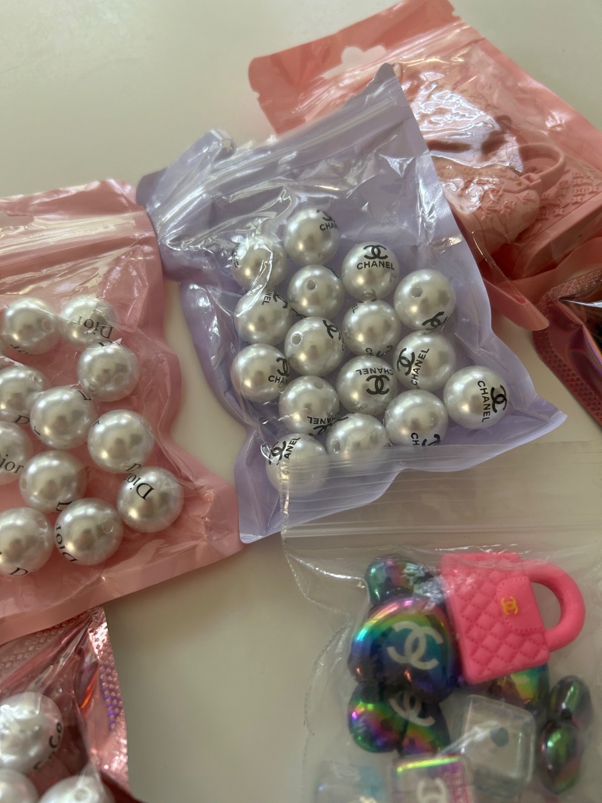 Lot Of 150+ Pieces Mix For Beadable Pens Grab Bag DESIGNER Theme
