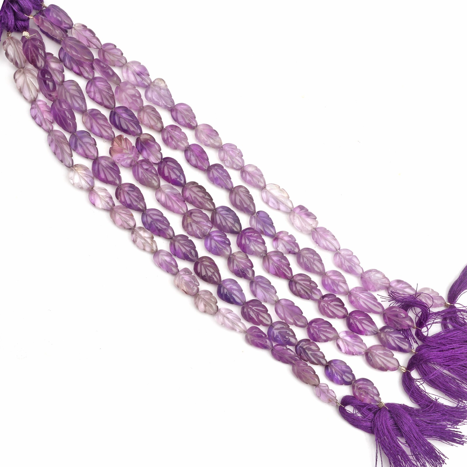 Natural Amethyst 8 Inch Strand9x12-11×15 MM Carving Pear Shape Gemstone Beads