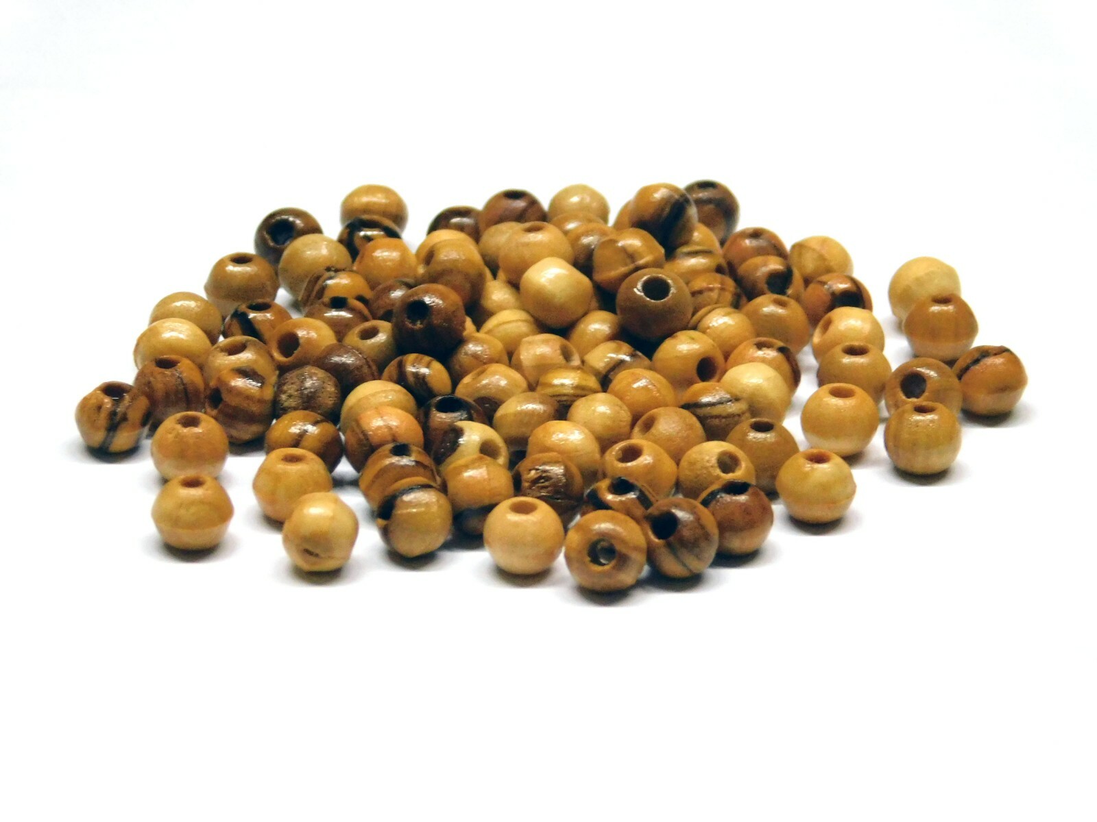 1000 Olive Wood Beads 7mm Round Shape Polished Hand Made Holy Land Jerusalem