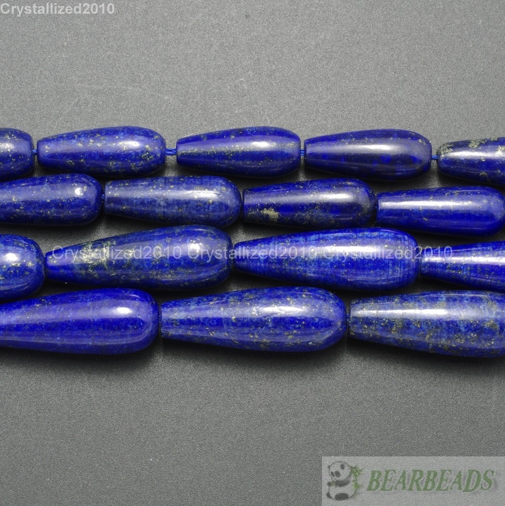Natural Lapis Lazuli Gemstone Tear Drop Beads 8mm 10mm 12mm 14mm 16mm 20mm 16″