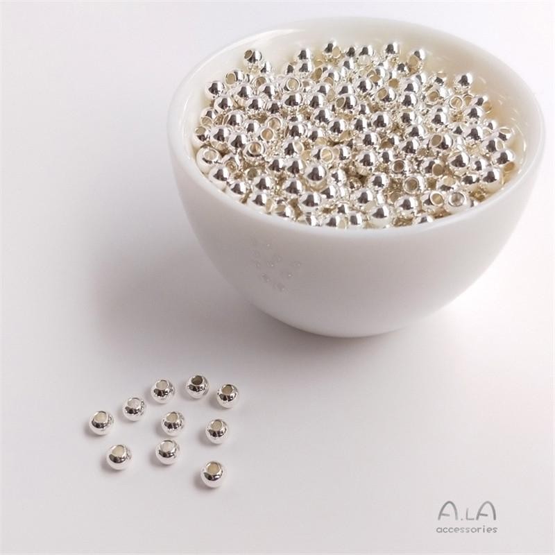 90PCS Gold/Rhodium Plated Small Hole Tiny Spacer Bead 2mm GJY21