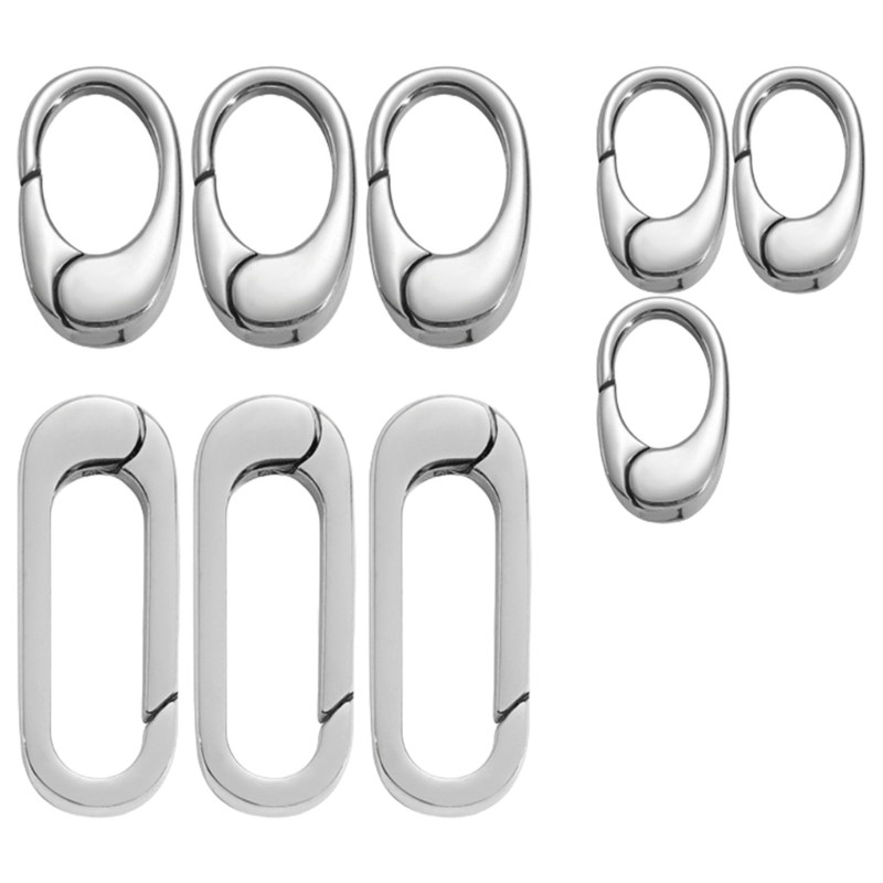 9 Pack Oval Clasps Easy to Use Jewelry Findings Stylish Fasteners for Necklaces