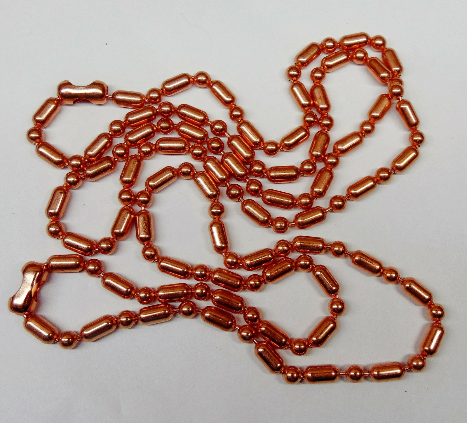 PURE 100% Copper Ball + Bar #13 CHAIN 6.3mm bead ~ Various Lengths + Connectors