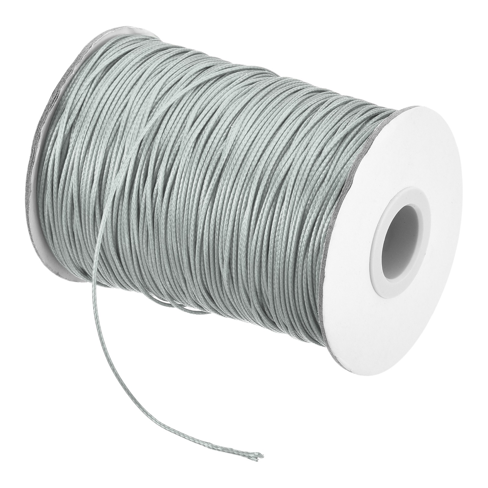 Light Gray 1.2mm Waxed Cord 175 Yard Wax Bead Thread String for Jewelry Make