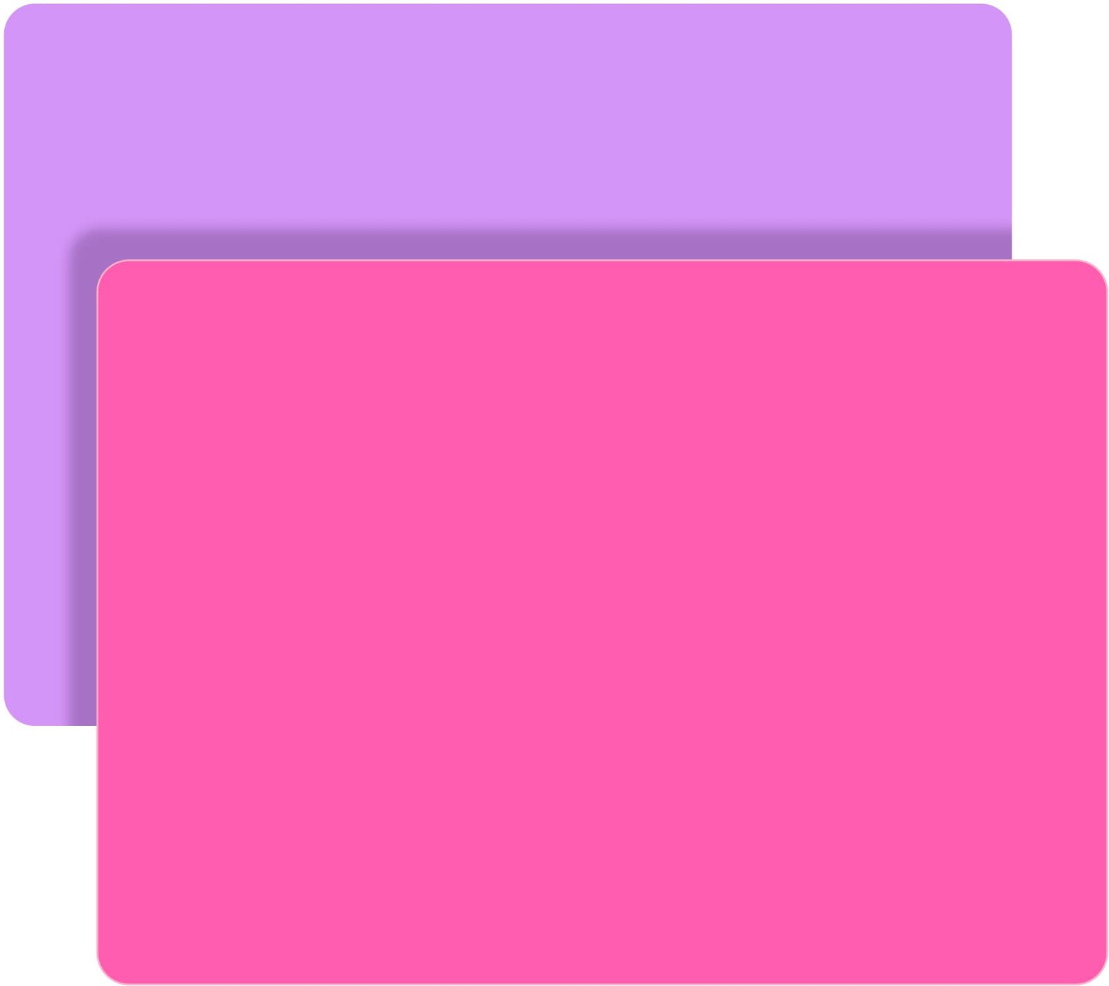 LEOBRO Silicone Mat, Mats for 11.7″ x 8.3″, Light Purple & Rose Red