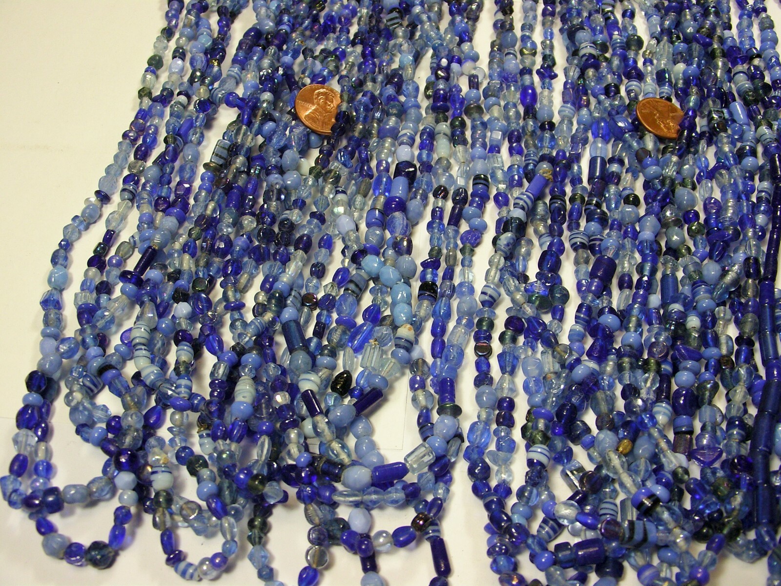 30 Strands 36″ India Handmade Assorted Color Glass Beads Wholesale Bulk (CT-47)