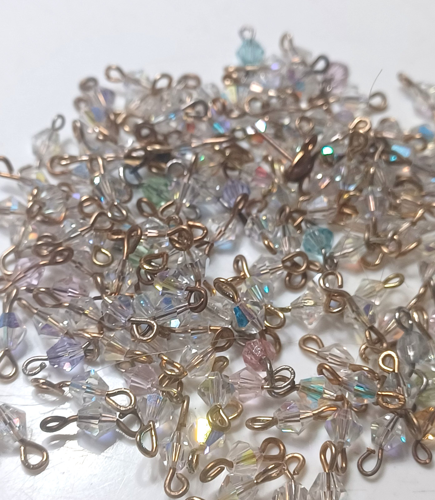 Vintage AB Crystal Bead Chain (lot as shown detached)