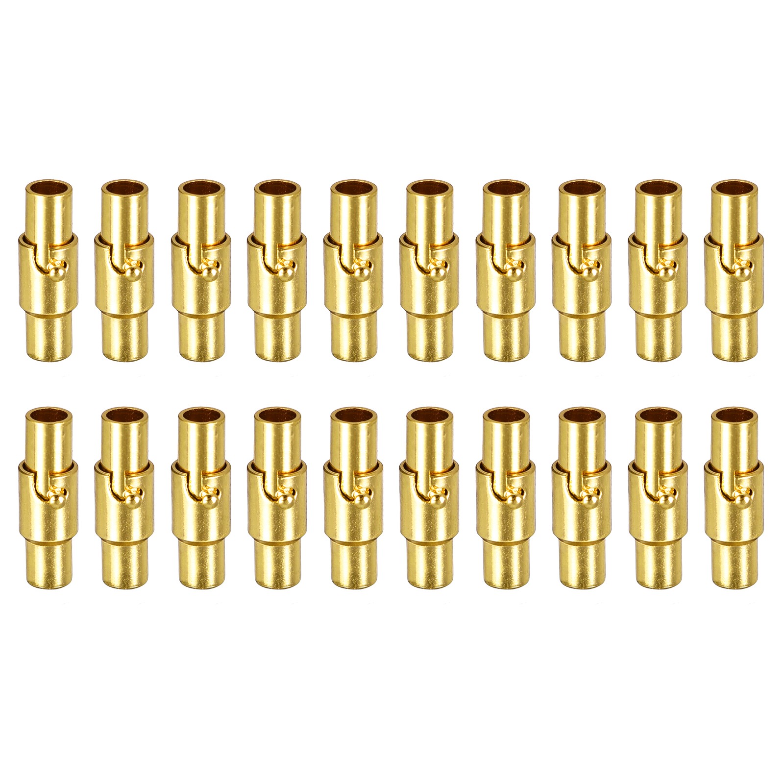 Leather Cord End Clasp, 20Pcs 3mm Hole Clasps Jewelry Making, Gold