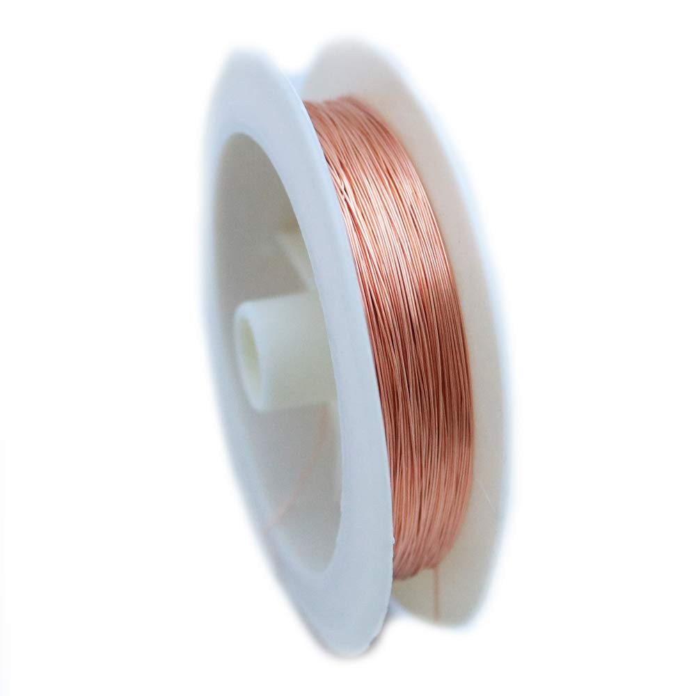22 Gauge 99.9% Pure Copper Craft Wire Dead Soft Half Round 100ft USA